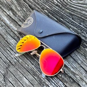 Ray-Ban 3025 POLARIZED Aviator Flash Lenses Sunglasses